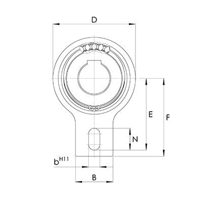 Mounted roller bearing freewheel RSBW