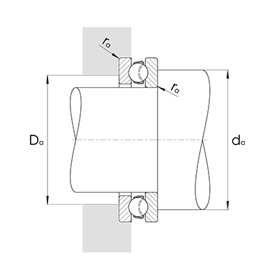 Axial deep groove ball bearing