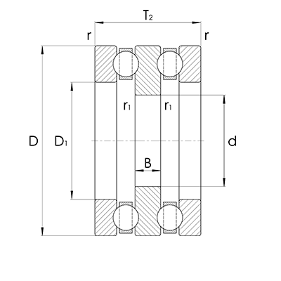 Axial deep groove ball bearing