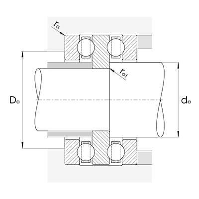 Axial deep groove ball bearing