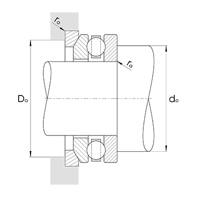 Axial deep groove ball bearing