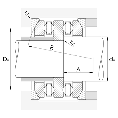 Axial deep groove ball bearing