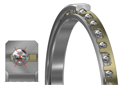 Thin section four-point bearing