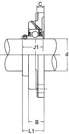 Фланцевий підшипник FWS25K