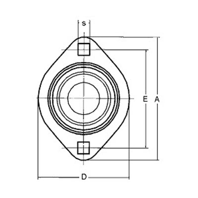 Cuscinetto flangiato (lamiera d'acciaio) OBF40S