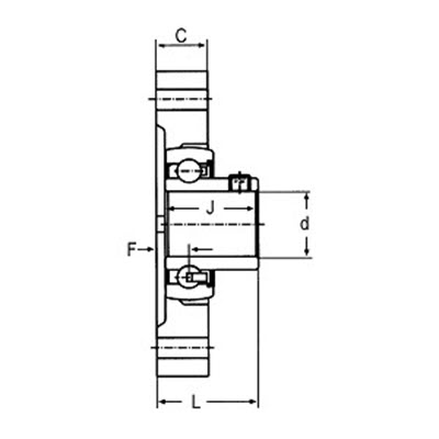 Flanschlager OWFK40S