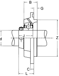 Flange bearing RVFW60T