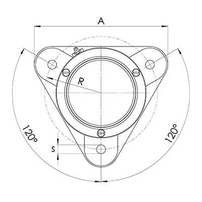 Flanschlagergehäuse 722 DA