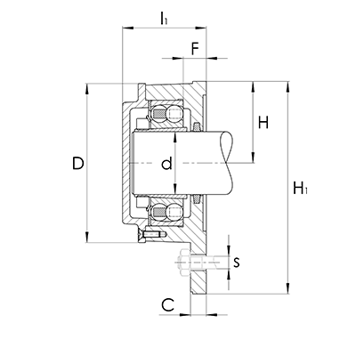 Flanschlagergehäuse 722 DA