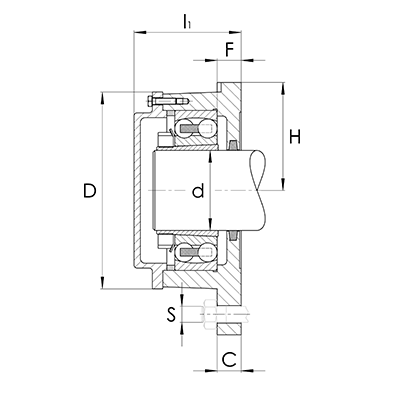 Flanschlagergehäuse 722 A