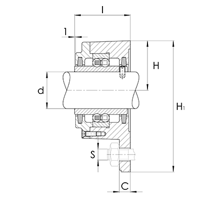 Flanschlagergehäuse I-120