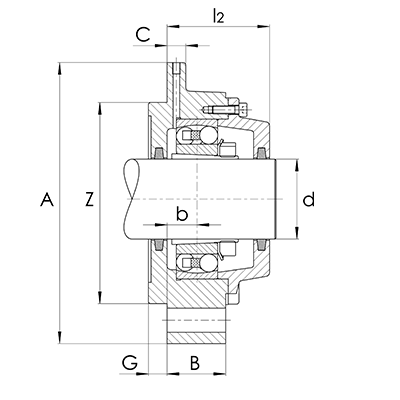 Trommelinnenlagerghäuse TIL..K-B