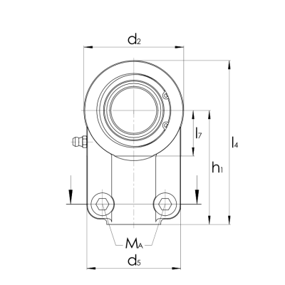 Hydraulik Gelenkkopf GIHNRK-LO
