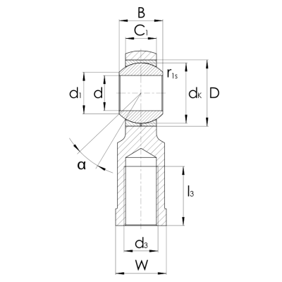 Radial-Gelenkkopf GIKR-PB