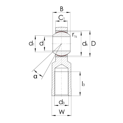 Radial-Gelenkkopf GIKR..PW
