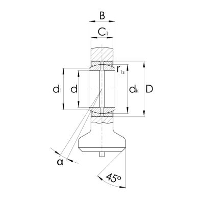 Hydraulik-Gelenkkopf GF..DO