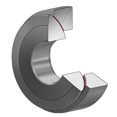 Axial spherical plain bearing GE..AW, wartungsfrei