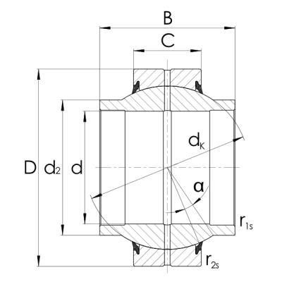 Radial spherical plain bearings GE..HO-2RS