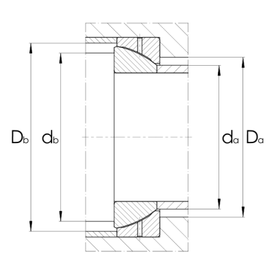 Angular contact spherical plain bearing GE..SX