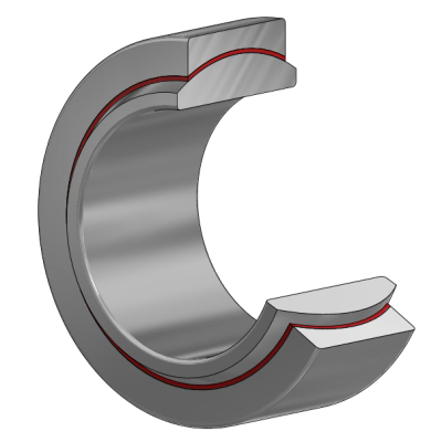 Radial spherical plain bearings GE...UK, DIN ISO 12240-1