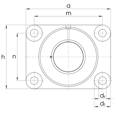 Gleitlagergehäuse DIN503-A mit Buchse (Rg7)