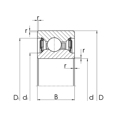 Thin section bearing J11008CP0