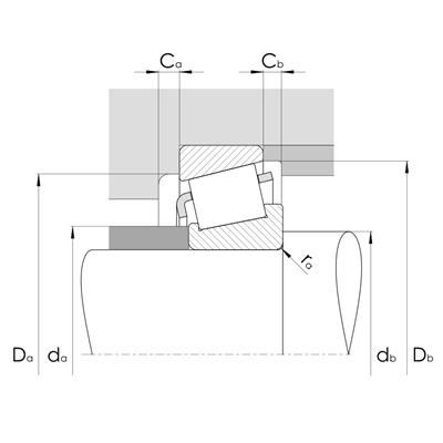 Tapered roller bearing 332