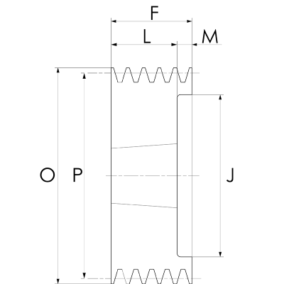 V-Belt Pulley SPB0132x02-2012-F2