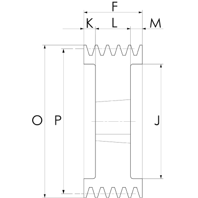 Keilriemenscheibe SPZ x 08