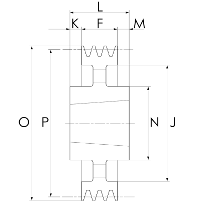 Keilriemenscheibe SPZ x 04