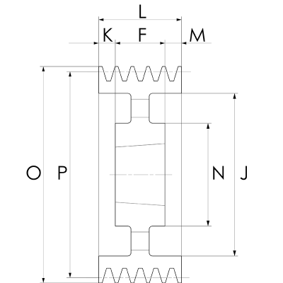 Keilriemenscheibe SPZ x 06
