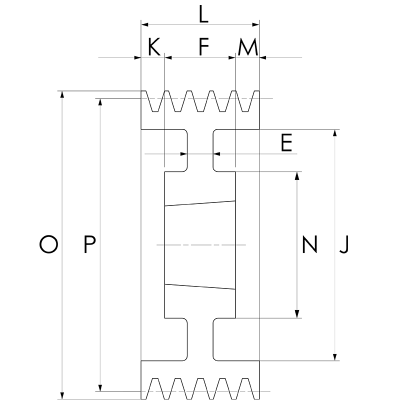 Řemenice klínového řemenu SPB0315x06-3535-F6