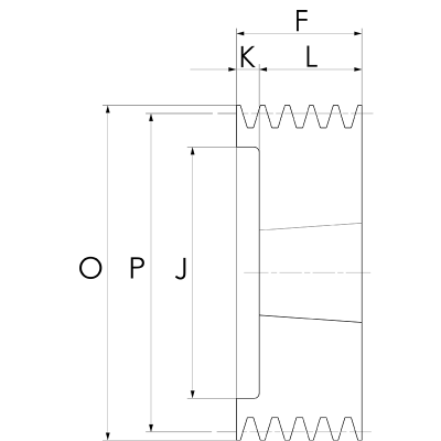 Keilriemenscheibe SPZ x 01