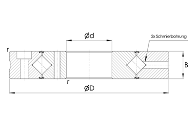 Crossed roller bearing RU