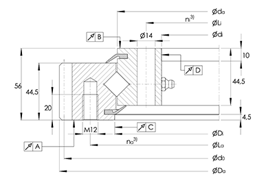 Crossed roller bearing XSA