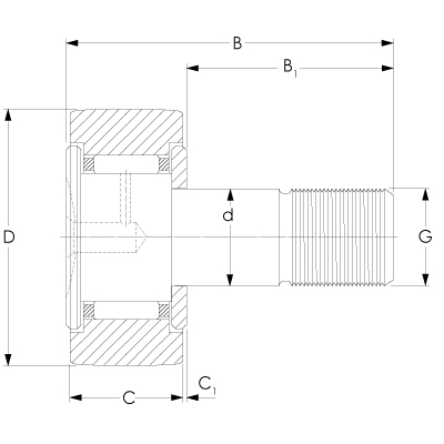 crowned, with axial guidance
