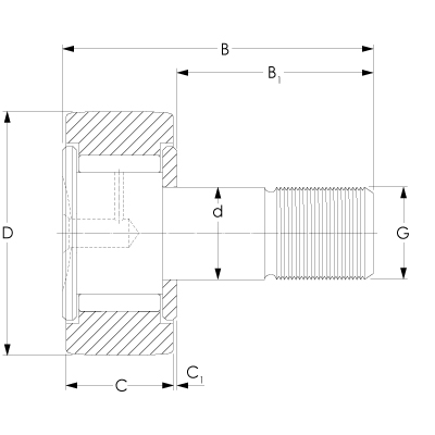 crowned, with axial guidance