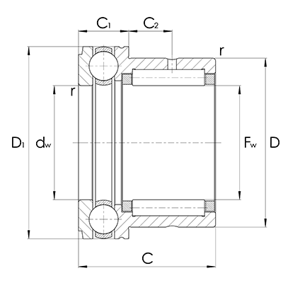NKX, axial one-side acting
