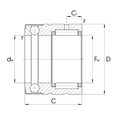 NX..-Z, axial one-side acting