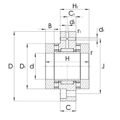 Nadel-Axial-Zylinderrollenlager ZARF