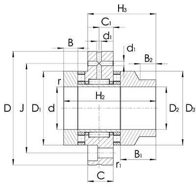 Nadel-Axial-Zylinderrollenlager ZARF-L
