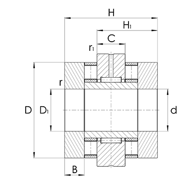 Needle roller axial cylindrical roller bearing ZARN