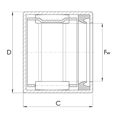 Nadelbüchse BCH..-P einreihig