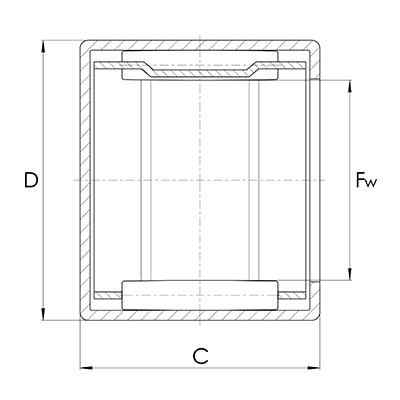 Nadelbüchse BCH einreihig