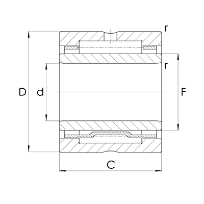 Nadellager NKI d >= 9,00 mm