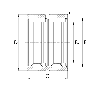 Nadellager RNAO zweireihig