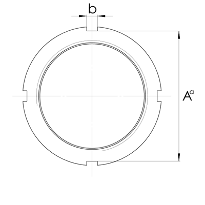 Groove lock nut KM/KML