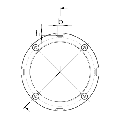 Precision groove lock nut KMD