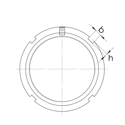 Groove lock nut KMFE