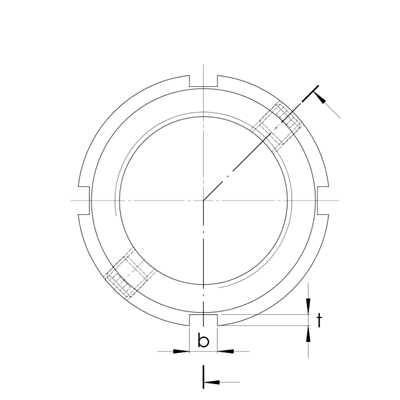 Precision groove lock nut ZMA